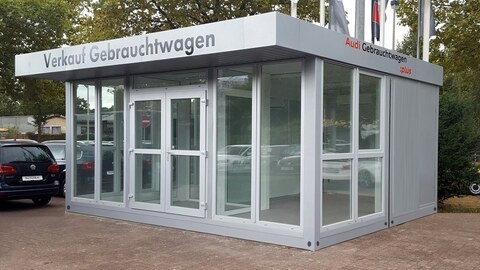 Bürocontainer für Gebrauchtwagenplätze 