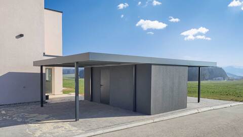 Metallcarport Hacobau GmbH Stahlfertigcarports Metallcarports Fertigcarports Stahlcarports von Hacobau kaufen