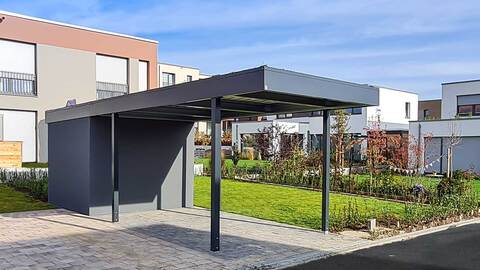 Metallcarport mit Geràˆteraum - Hacobau GmbH carports von Hacobau GmbH günstig kaufen