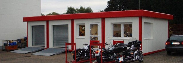 Werkstattcontainer für Harley Davidson