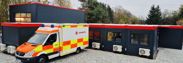 Modulare Rettungswache günstig bauen als Fertighalle