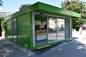 Verkaufscontainer für Lebensmittel von Hacobau