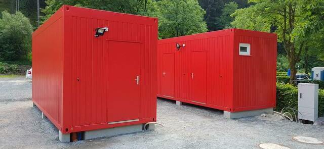 Sanitärcontainer Bürocontainer Baucontainer in lackierter Ausführung