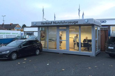 Verkaufscontainer für Volkswagen Autohaus Mense, Gütersloh