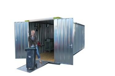 Container zur Lagerung von Materialien und Baustoffen