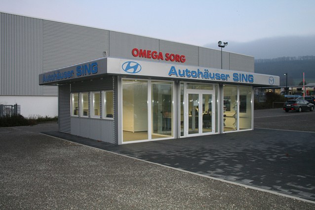 Verkaufspavillon Autohäuser SING Crailsheim