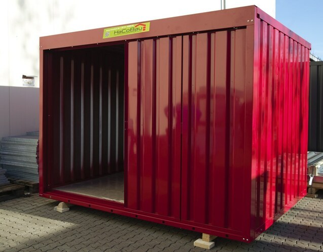 Materialcontainer mit Schiebetür