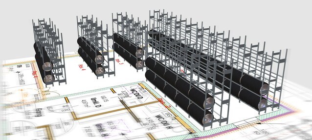 Visualisierung Reifenregal Anlage 